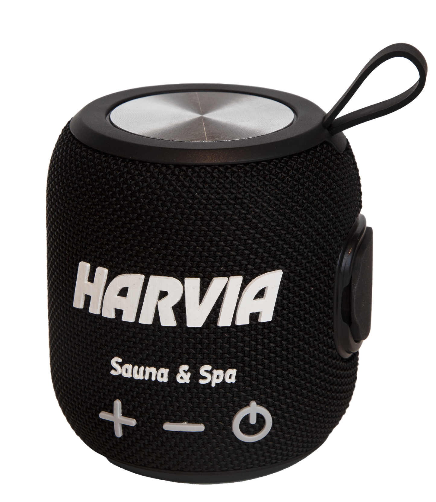 Diffusore per sauna Bluetooth Harvia con testo bianco.