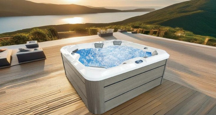 Jacuzzi Hydra 200 su una terrazza esterna.