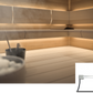 Cariitti Linear LED 2m in sauna con secchio di sale.