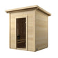 Saunamo Box - Sauna in legno con porta in vetro.