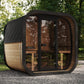 Saunamo Moderna sauna Cube 220 con porta in vetro.