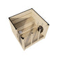 Saunamo Sauna Deluxe in legno con porte in vetro.