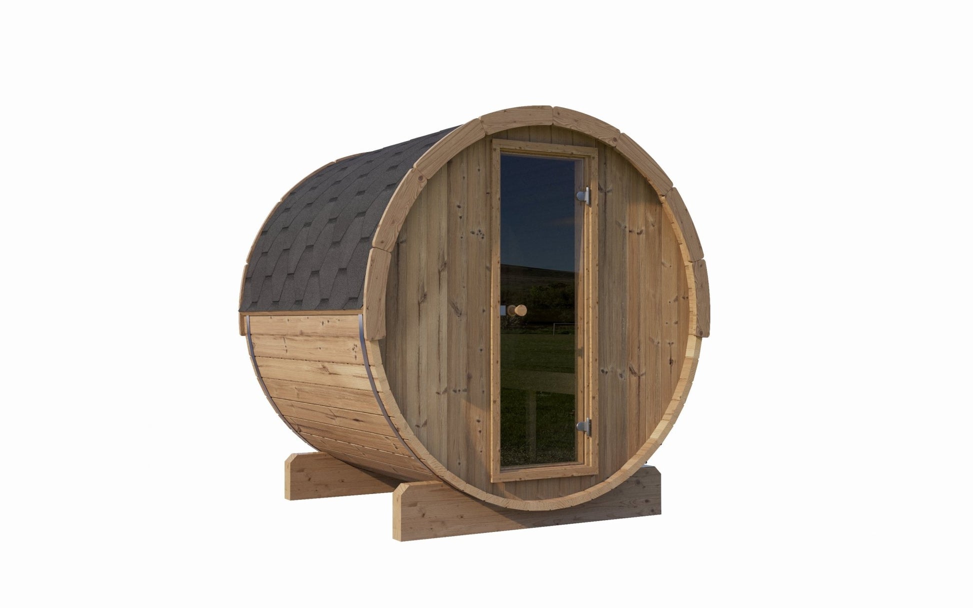 Saunamo Sauna a barile Ergo con porta.