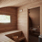 Saunamo Sauna Hobbit 500 con finestra e secchio in legno