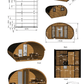 Saunamo Design della Hobbit 500, una sauna rustica e spaziosa.