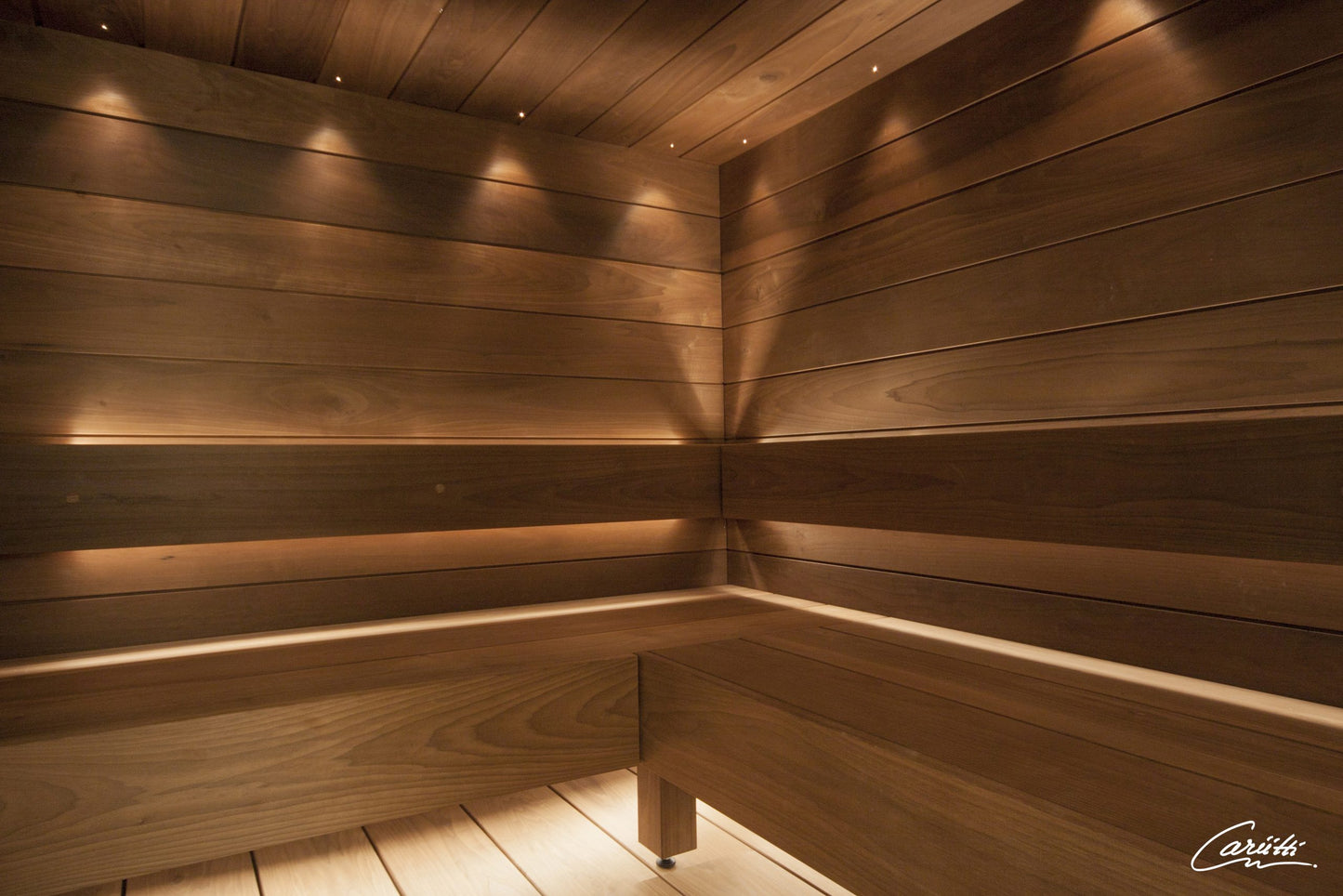 Sauna in legno illuminante Cariitti Linear LED 2m.