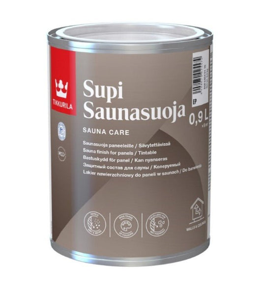 Tikkurila Sauna Finish 0,9L: stagno di finitura repellente per saune.